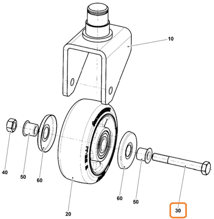 Jungheinrich Stabiliser Wheel Bolt Screw M12 x 95mm 51011917