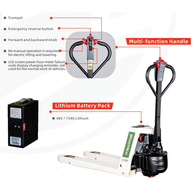 Maximal PT20 - 2000kg Lithium-ion Electric Pallet Truck