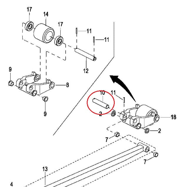 Shaft Liftek Drivertruk 10 1115-130003-00