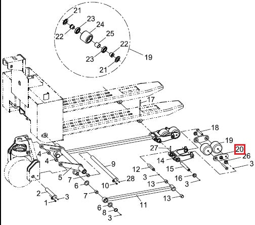 Wheel Bracket Plate Tandem Load Roller Hangcha AMB150-310003-000