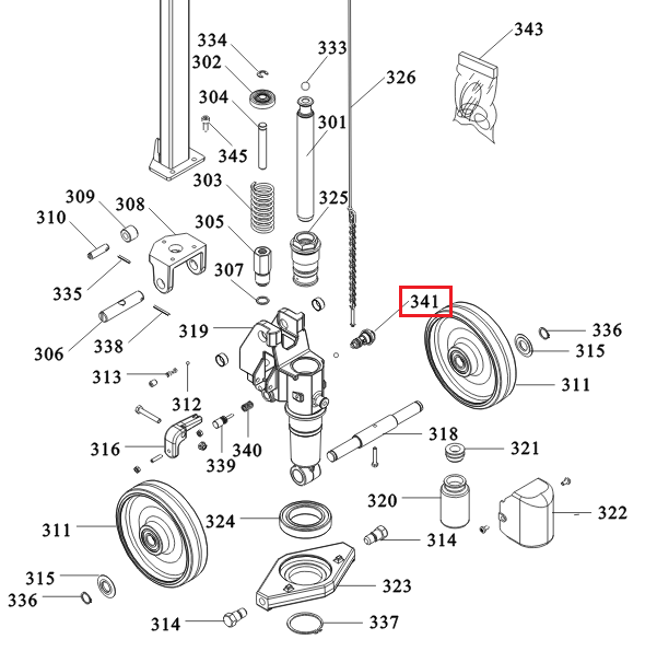 Pramac Lifter GS BASIC-22 Complete No Release Valve S0004010036